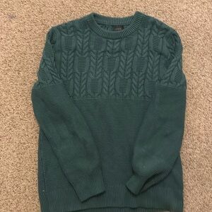 J. Crew Green Cable Knit Sweater Men’s Small